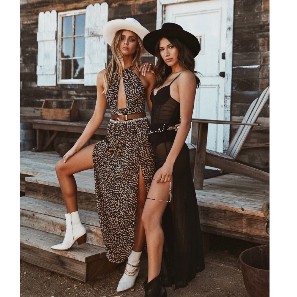 In My Head Leopard Maxi Dress